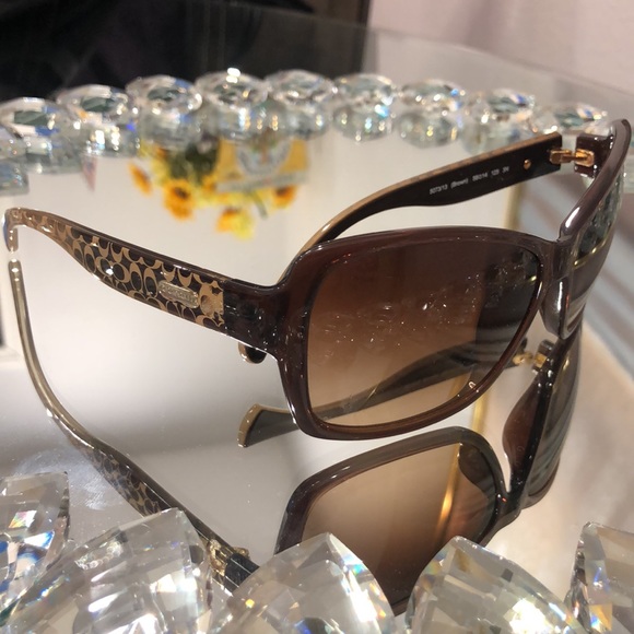 NWOT Coach Chic Brown/Gold Sunglasses - Picture 2 of 5